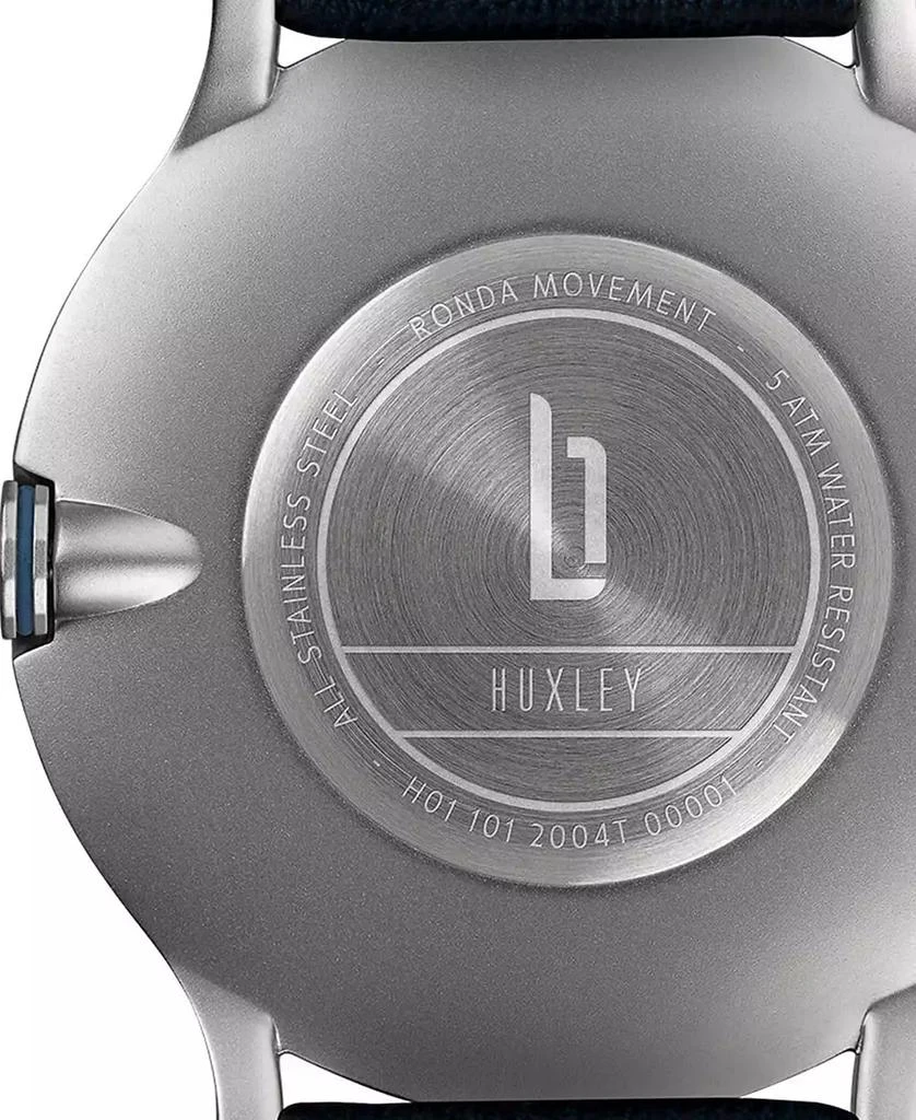 Lilienthal Berlin Unisex Huxley Silver Blue Navy Blue Leather Watch 7
