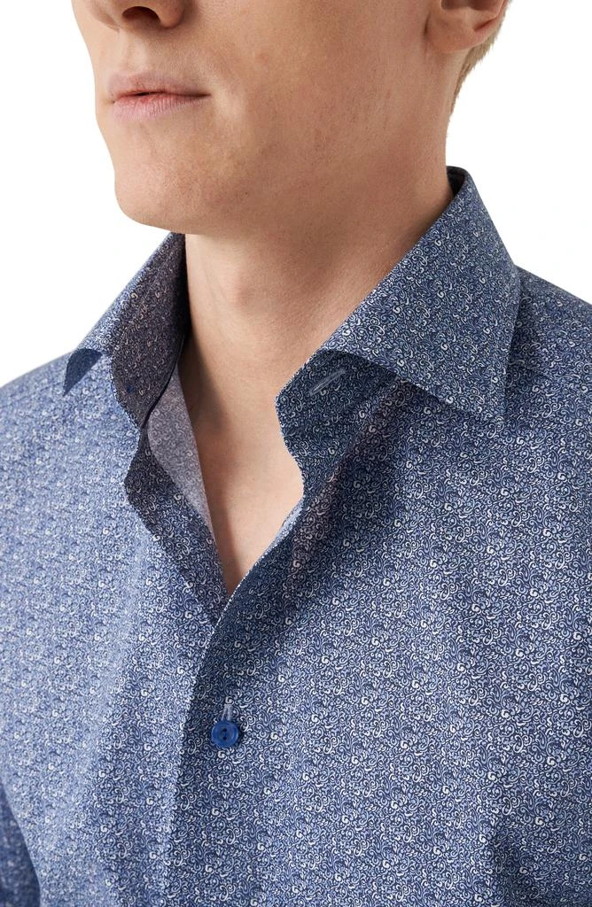 Eton Slim Fit Micro Paisley Cotton Twill Dress Shirt 2