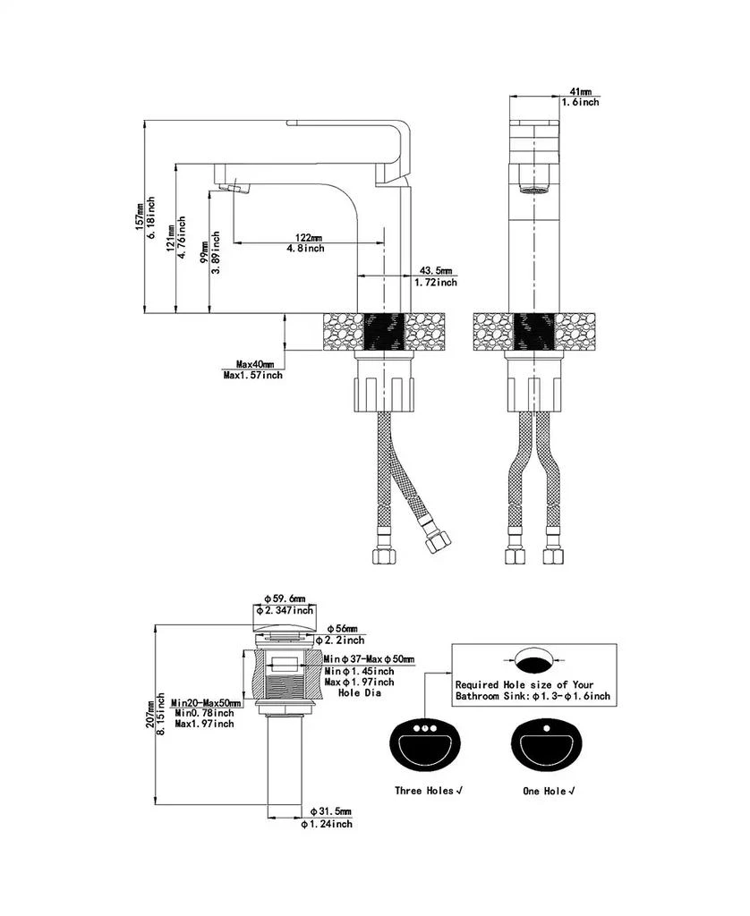 Greenspring Waterfall Bathroom Faucet, 8" Widespread 2-Handle with Pop-Up Drain, Matte Black
Brushed Nickel Finish 7