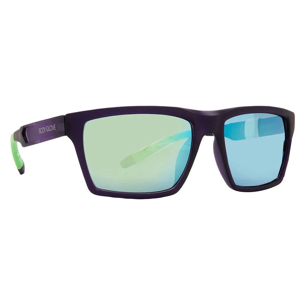 Body Glove BG 25 401 PUR MIR HYD Green Square Unisex Sunglasses 10269694.LTS PUR MIR HYD 2
