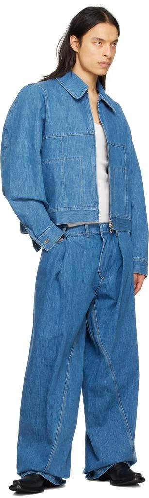 Bianca Saunders Blue Bowl Denim Jacket 4