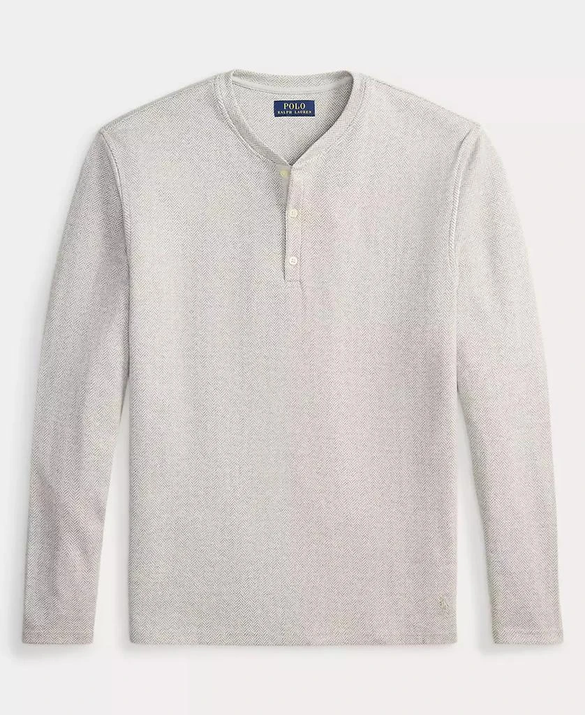 Ralph Lauren Men's Long Sleeve Herringbone Henley Sleep Shirt 4