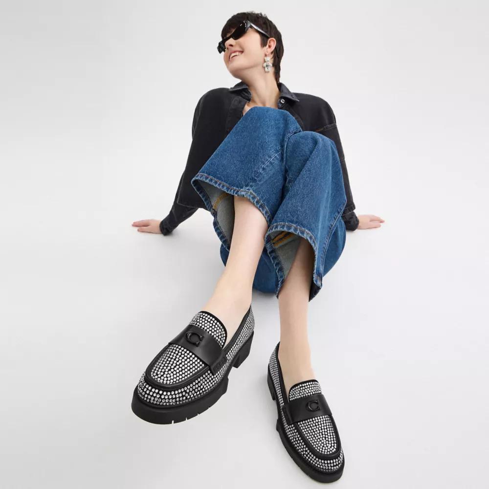 COACH LEAH LOAFER ブラックレザー ローファー Women's COACH Leah Leather Loafer | Zappos.com