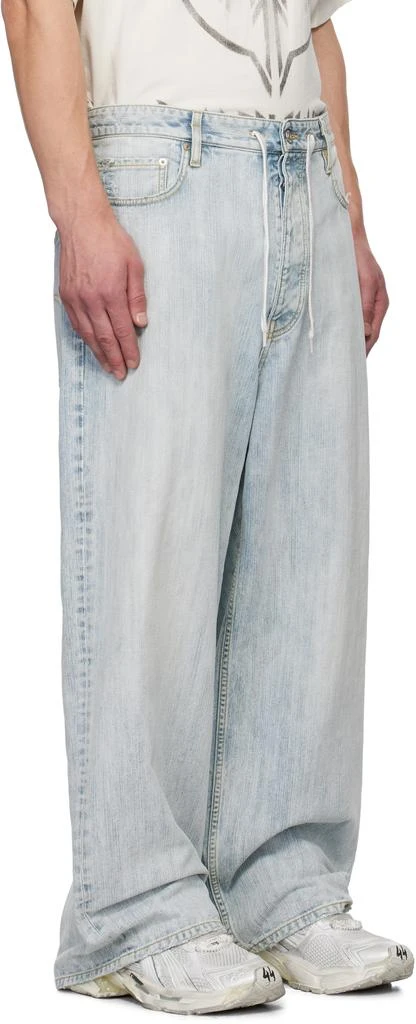 Balenciaga Blue Bleached Ring Baggy Jeans 2
