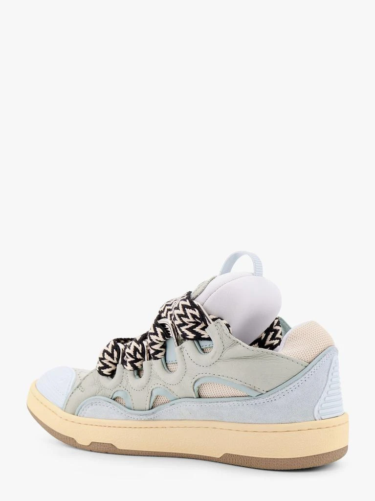 Lanvin Curb leather sneakers with mesh inserts 3