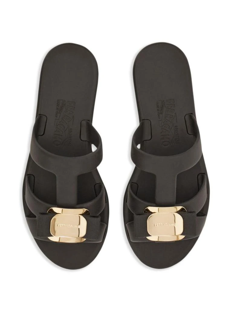Salvatore Ferragamo Salvatore Ferragamo New Vara Rubber Slides Shoes 4