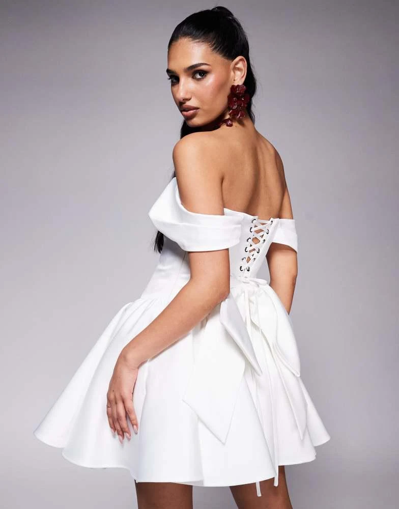 Lavish Alice satin off shoulder lace up puff mini dress in white On Sale Now with Up to 20% Off | Discover Exclusive Deals & Savings at BeyondStyle Authentic Lavish Lavish Alice satin off shoulder lace up puff mini dress in white On Sale Now with Up to 20% Off | Discover Exclusive Deals & Savings at BeyondStyle Authentic Lavish