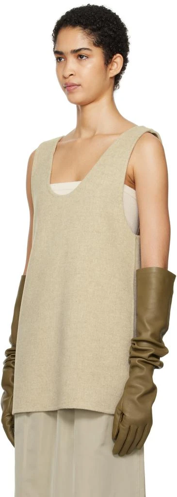Carven Beige Vest Tank Top 4