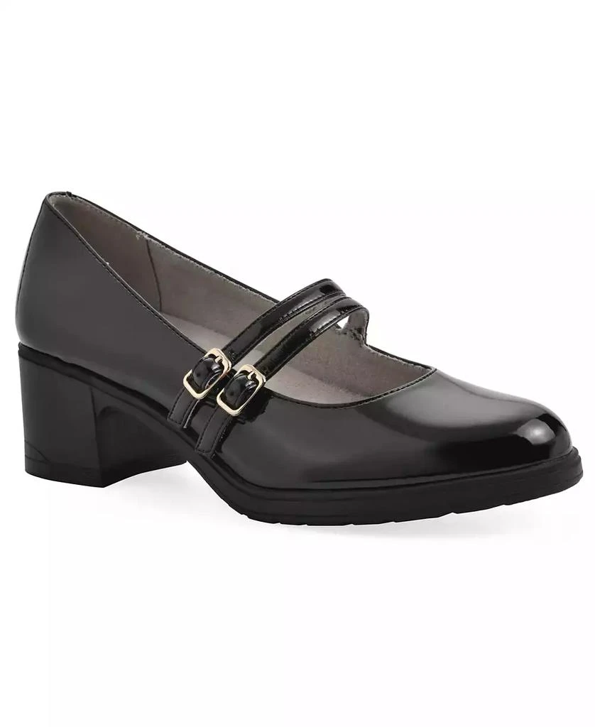 White Mountain Women
s Hunta Mary Jane Style Block Heel Pumps 1