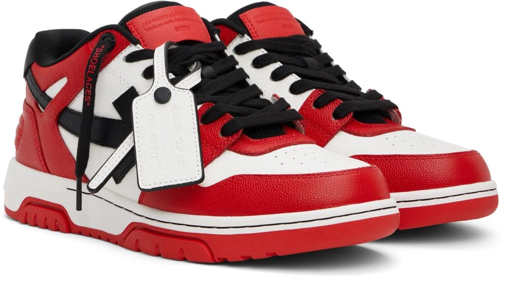 Off-White Red & Black Out Of Office Sneakers 4