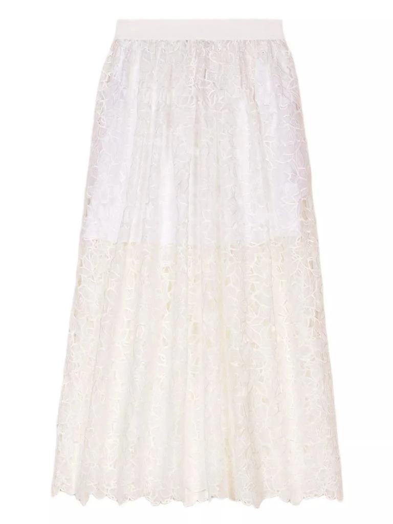 Maje Floral Lace Maxi Skirt 1