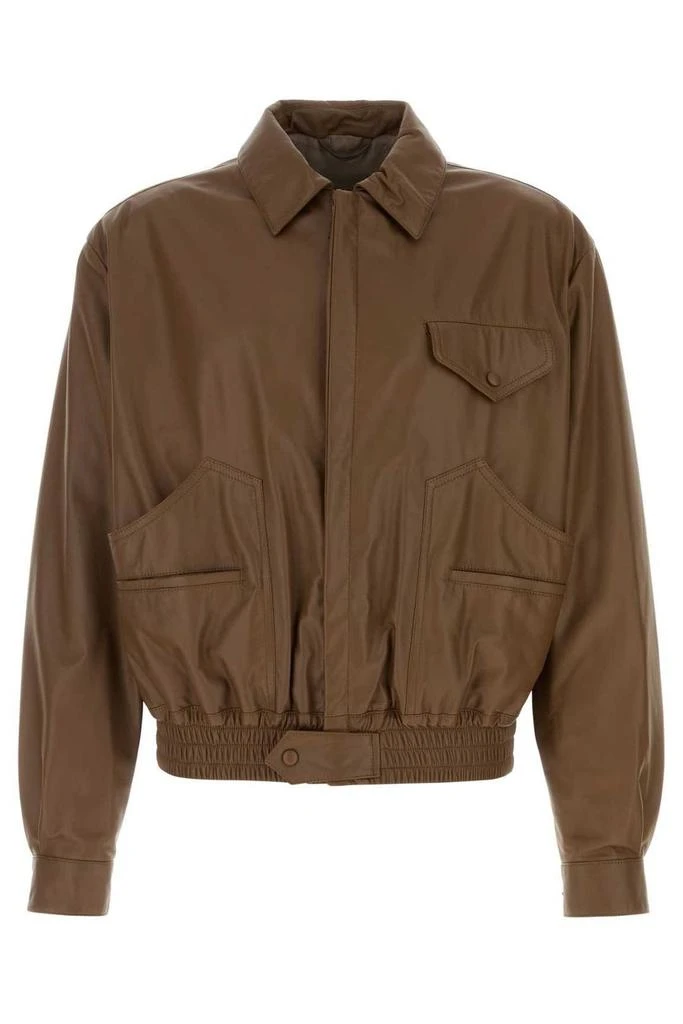 Giorgio Armani Giorgio Armani Zip Cuffed Leather Jacket