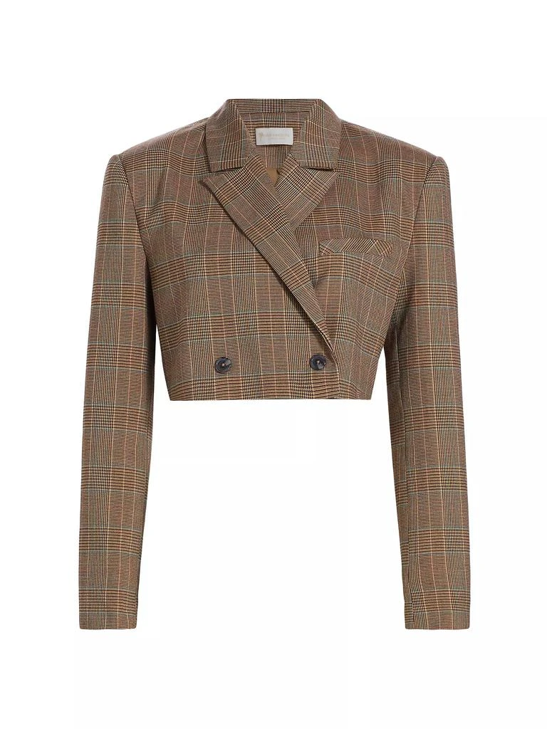 the westside Liv Houndstooth Cropped Blazer 1