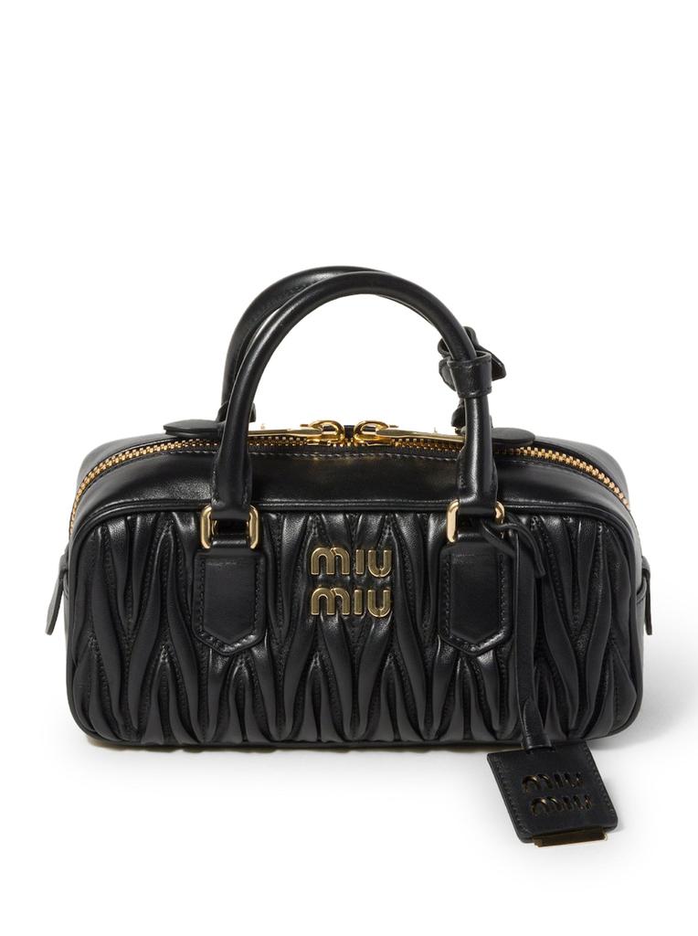 トートバッグ MIU MIU 25SS Black Matelasse Tote Mini Bag 5BP088 AN88 F0002 Miu Miu Matelassé Tote Bag in Black | Lyst