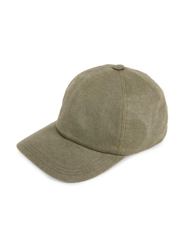 Saks Fifth Avenue Linen Baseball Hat 1