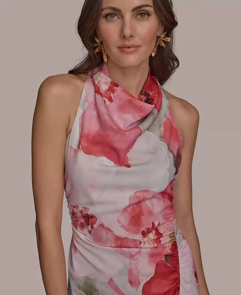 Donna Karan Women's Printed Cowl-Neck Midi Dress 4