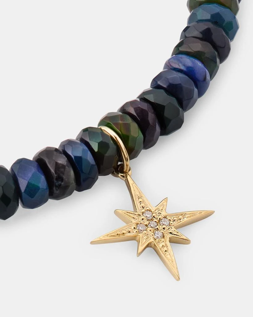 Sydney Evan 14K Gold 
Diamond Pave Starburst Charm on Ethiopian Opal Bracelet 3