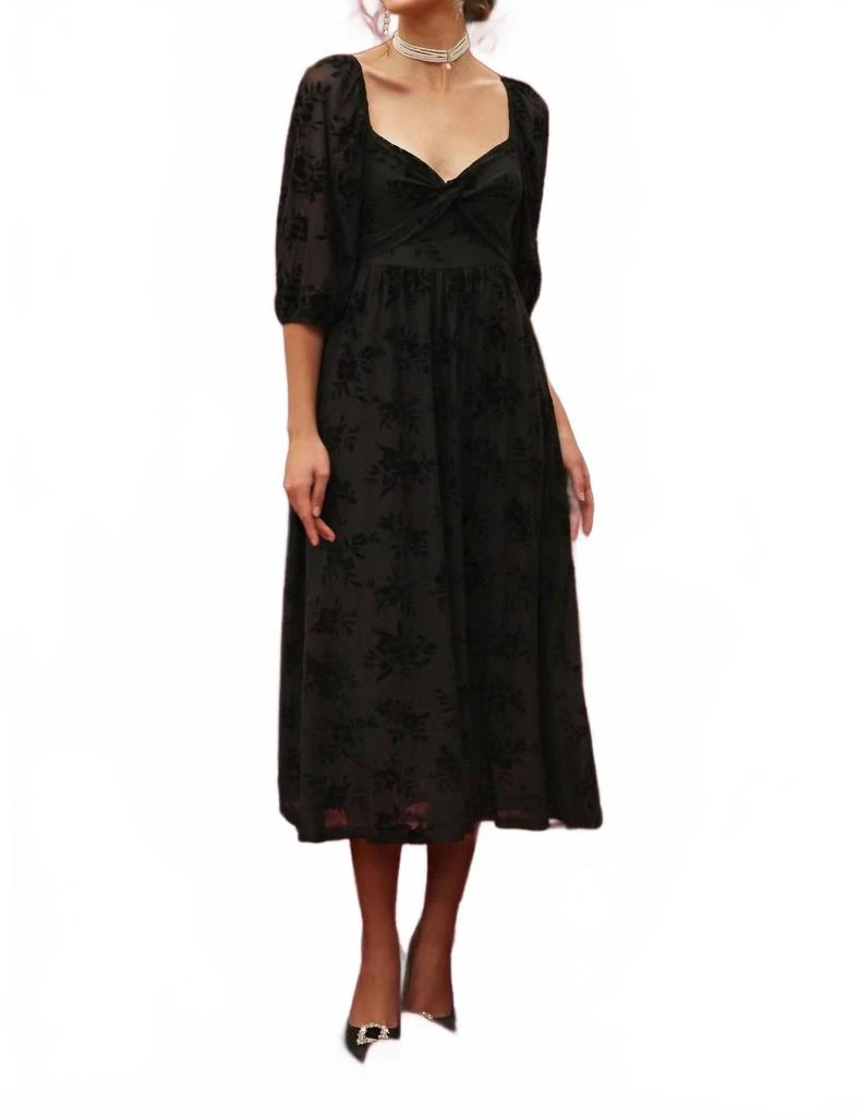 slim fit dress slacks Holiday Velvet Lace Midi Dress Medium main image 1