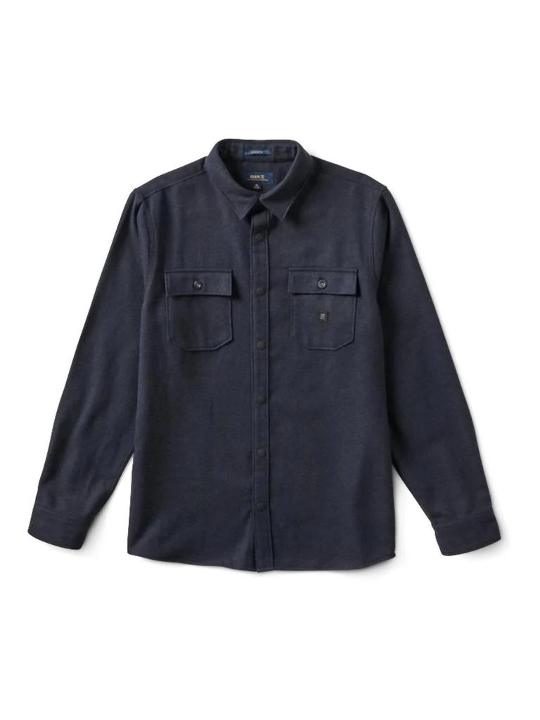 ROARK Nordsman Long Sleeve Flannel Shirt In Dark Navy 3