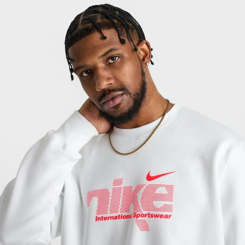 NIKE Men's Nike Sportswear Club International Crewneck Sweatshirt 5