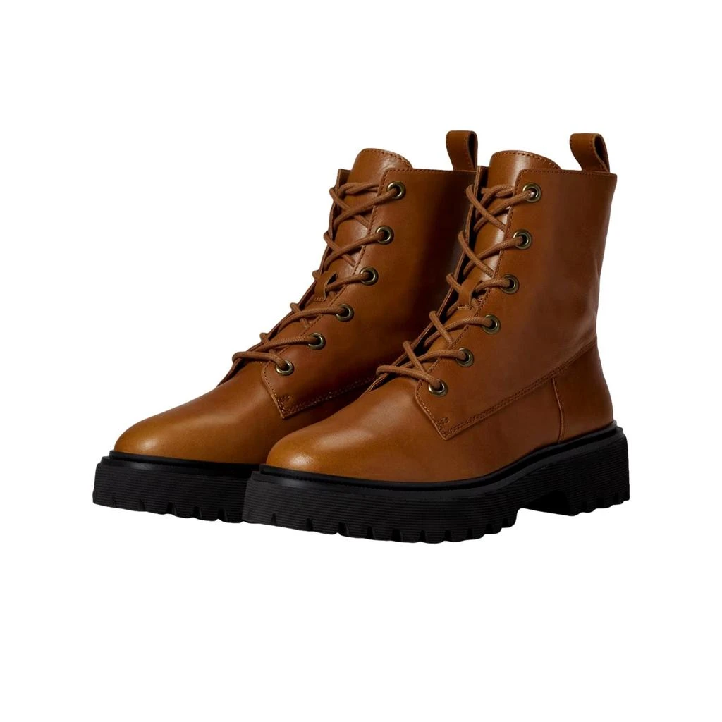 Madewell Cambrie Lace-Up Boot Leather English Saddle  NG667-219 Women
s 2