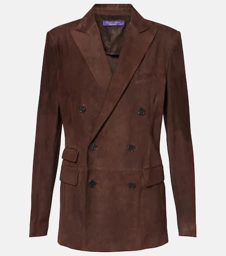 Ralph Lauren Ansley double-breasted suede blazer 1