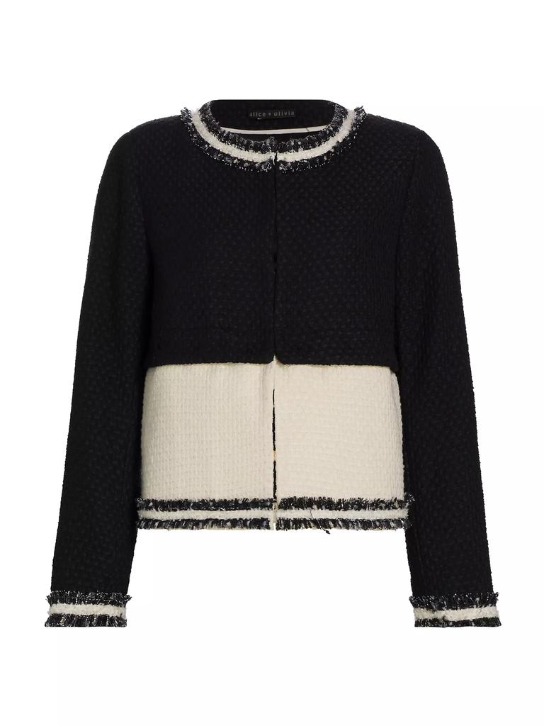 Alice + Olivia Kidman Detachable Tweed Jacket