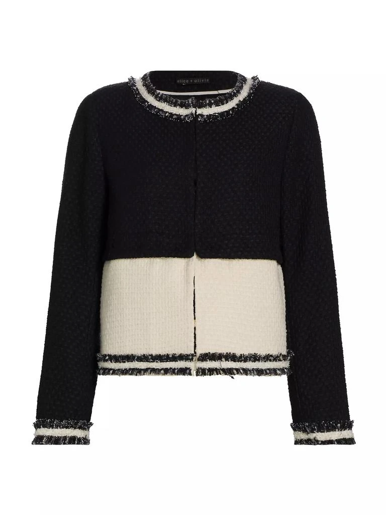 Alice + Olivia Kidman Detachable Tweed Jacket 1
