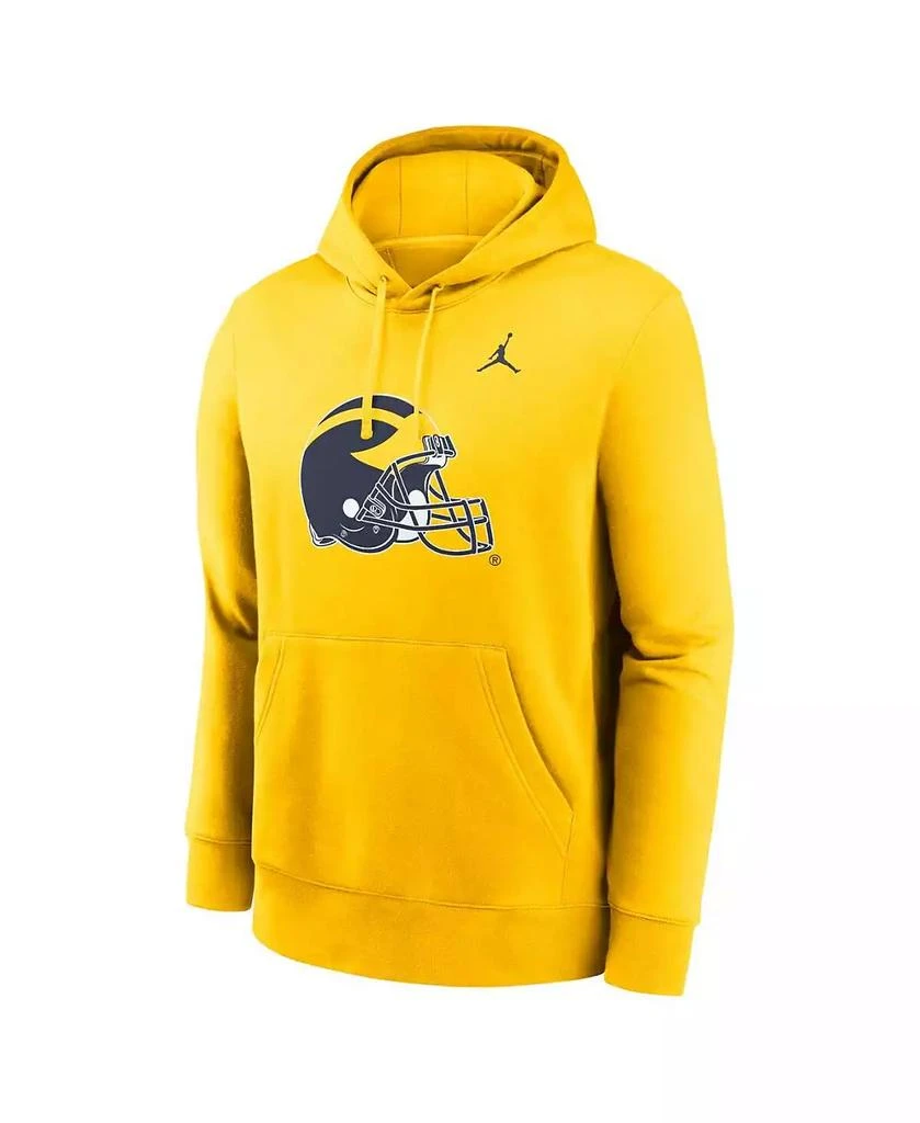 Jordan Men's Maize Michigan Wolverines Primetime Alternate Logo Club Fleece Pullover Hoodie 3