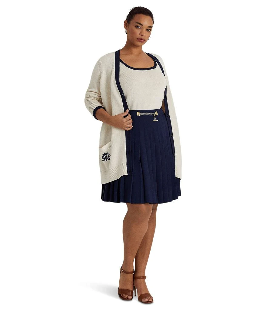Ralph Lauren Plus Size Pleated Georgette Skirt 4
