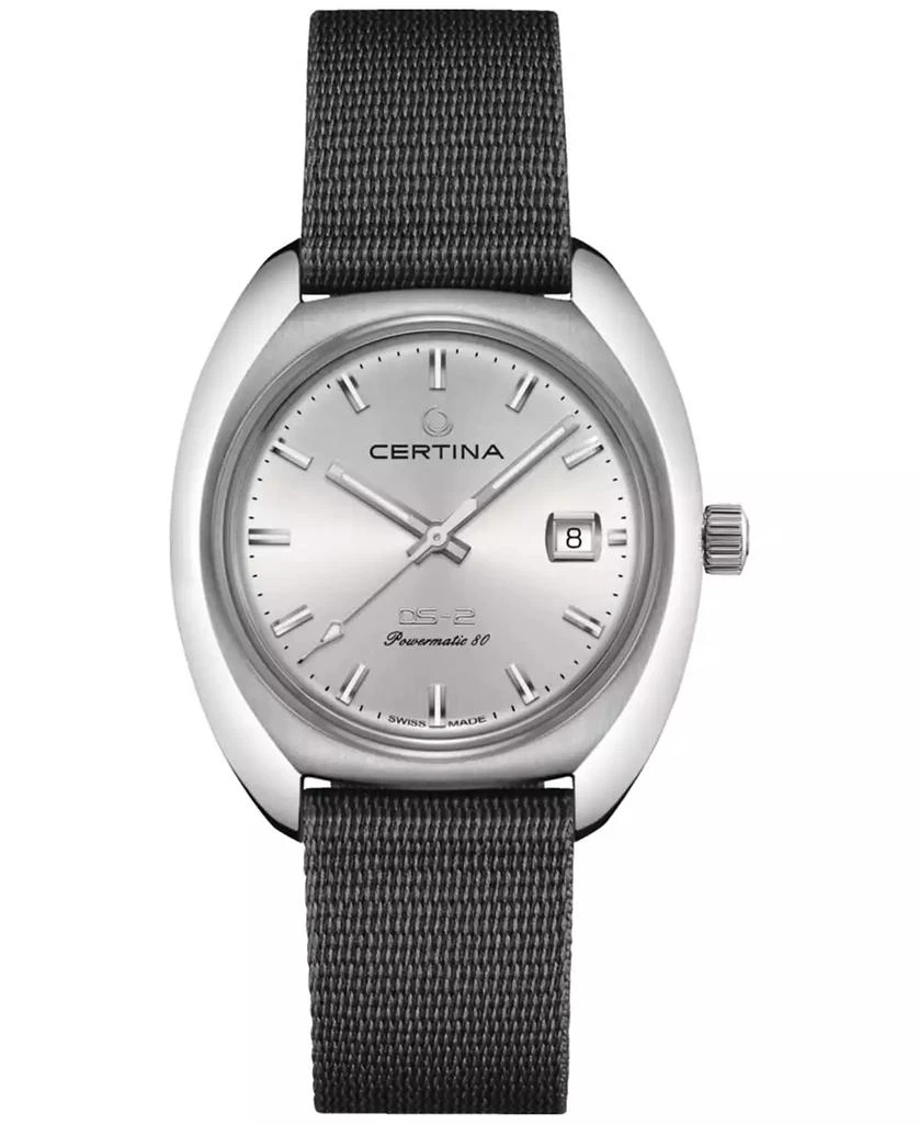 Certina Men's Swiss Automatic DS-2 Gray Synthetic Strap Watch 40mm 6