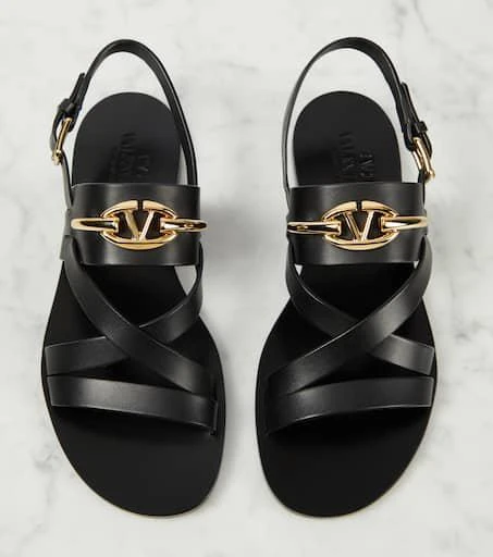 Valentino VLogo Signature leather sandals 6