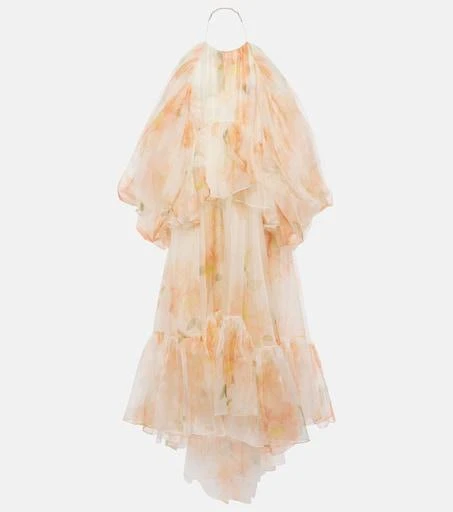 open lace back dress Celeste Waterfall Midi Dress: Shop Elegant Silk Organza Dresses