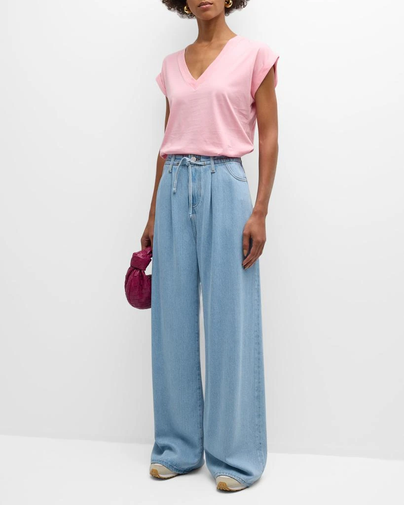 FRAME Super Drape Drawstring Wide-Leg Jeans 3