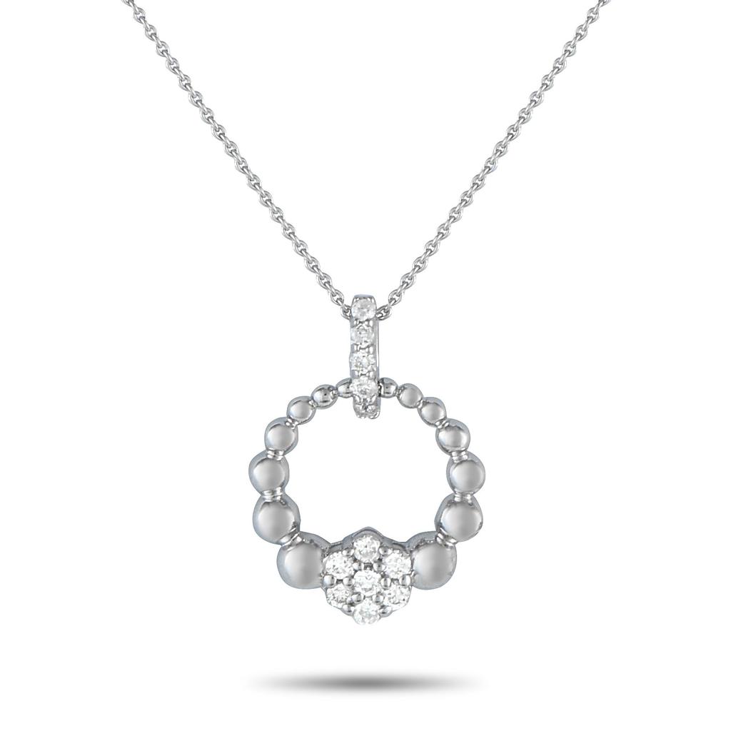 LB Exclusive 14K White Gold 0.15ct Diamond Necklace PN15652-W