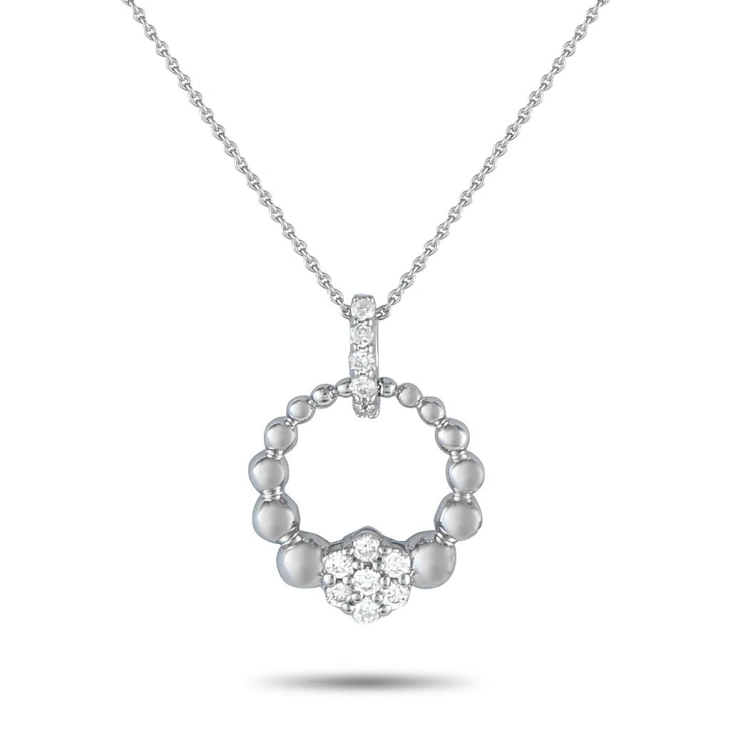 LB Exclusive 14K White Gold 0.15ct Diamond Necklace PN15652-W 1