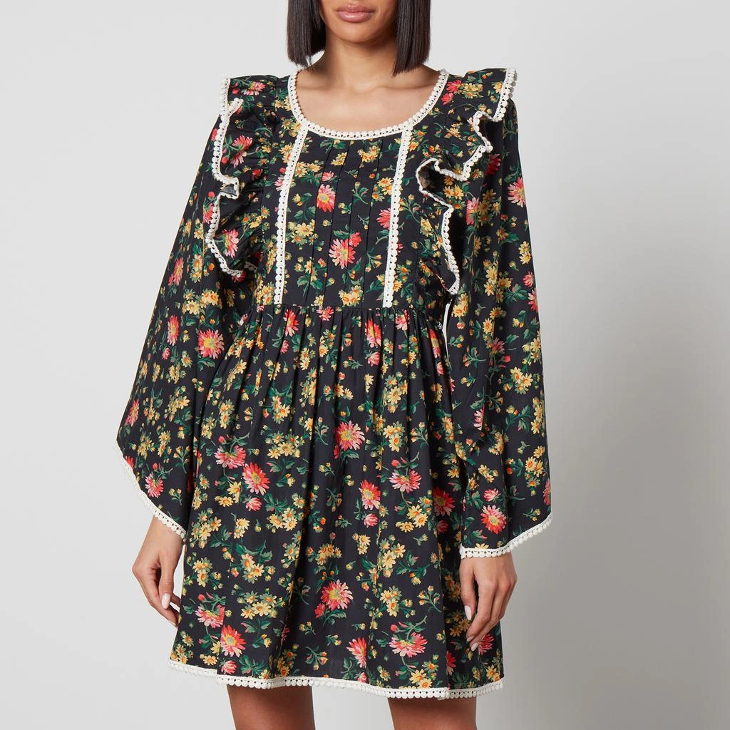 Batsheva X Laura Ashley Batsheva X Laura Ashley Rhys Floral-Print Cotton Mini Dress 1