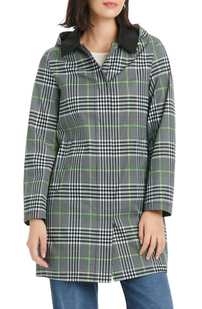 Kate Spade plaid short rain coat