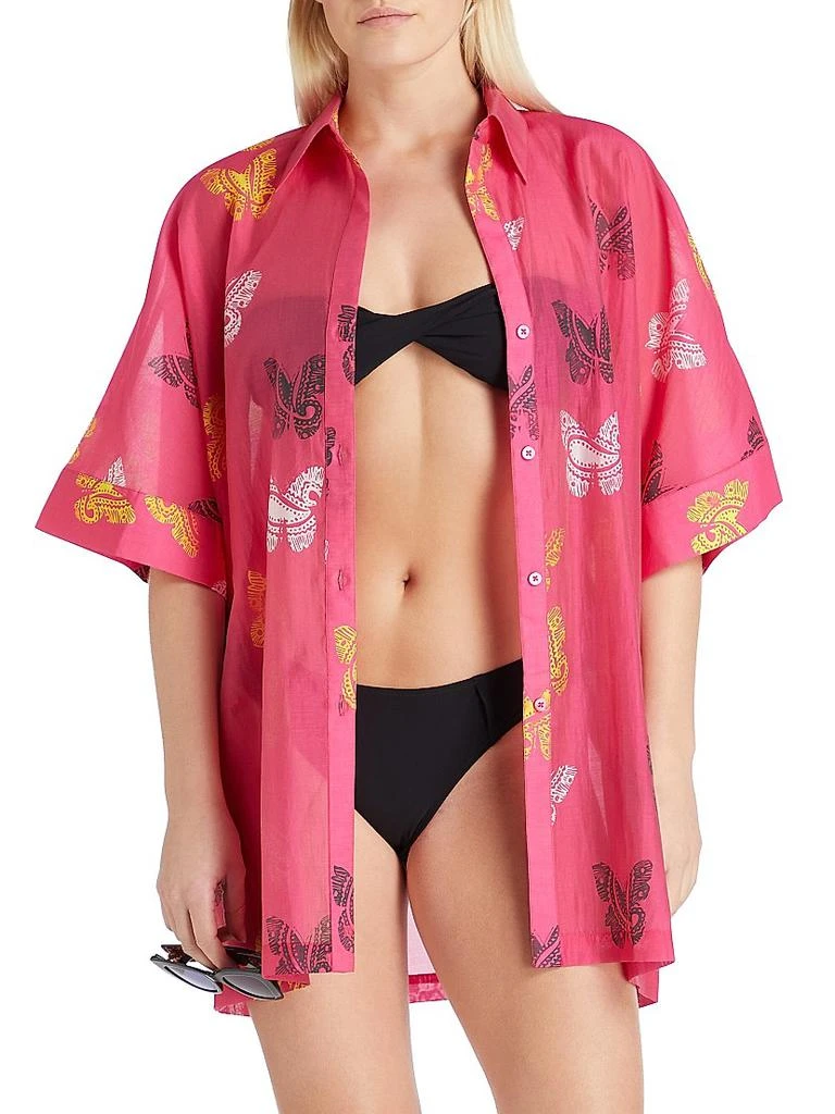 VALIMARE Sydney Butterfly Cover-Up Shirtdress 3