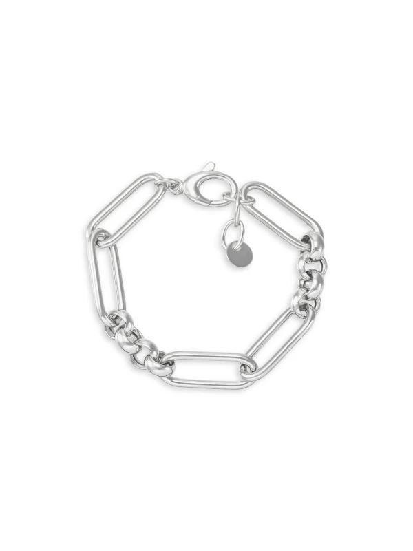 Saks Fifth Avenue Sterling Silver Paperclip & Rolo Link Chain Bracelet 2