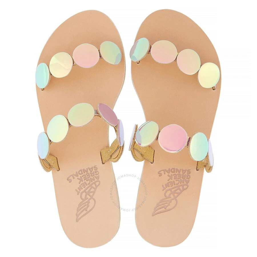 ANCIENT GREEK SANDALS Ladies Dawn St Tropez Iridescent Vachetta Flat Sandals 3
