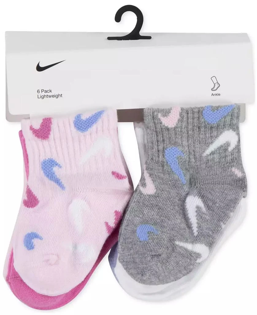 NIKE Baby and Toddler Swooshfetti Ankle Socks, Pack of 6 3