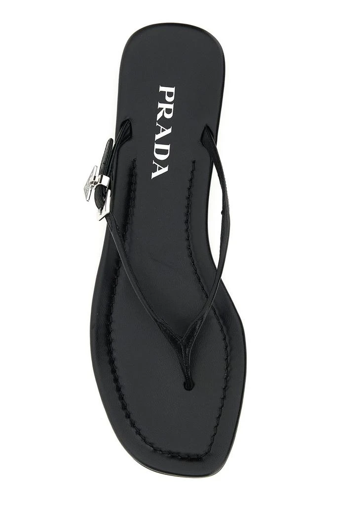 Prada Black leather thong slippers 3