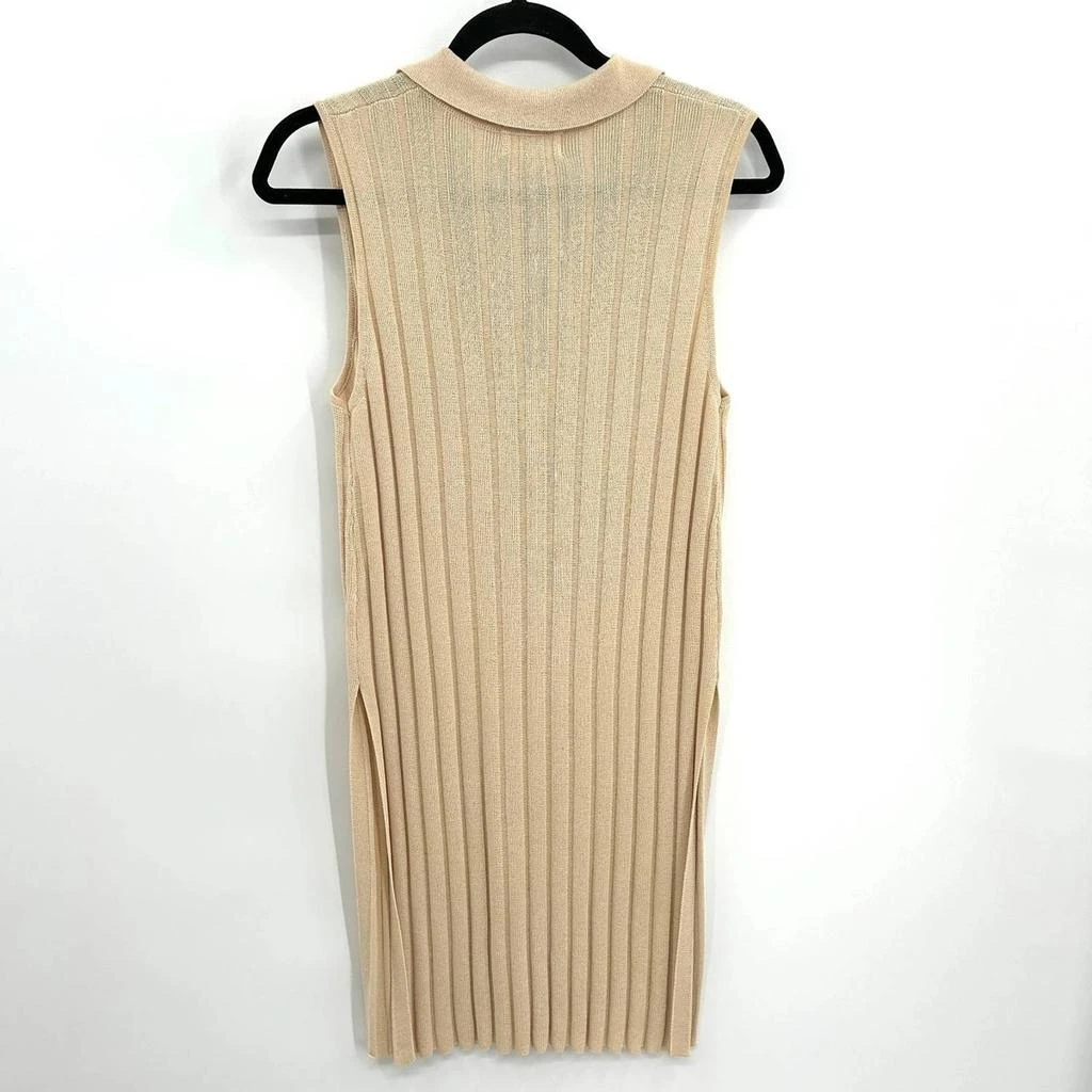 SAGE THE LABEL Sage The Label - Women
s Ribbed Button Up Collared Long Sleeveless Cardigan 2