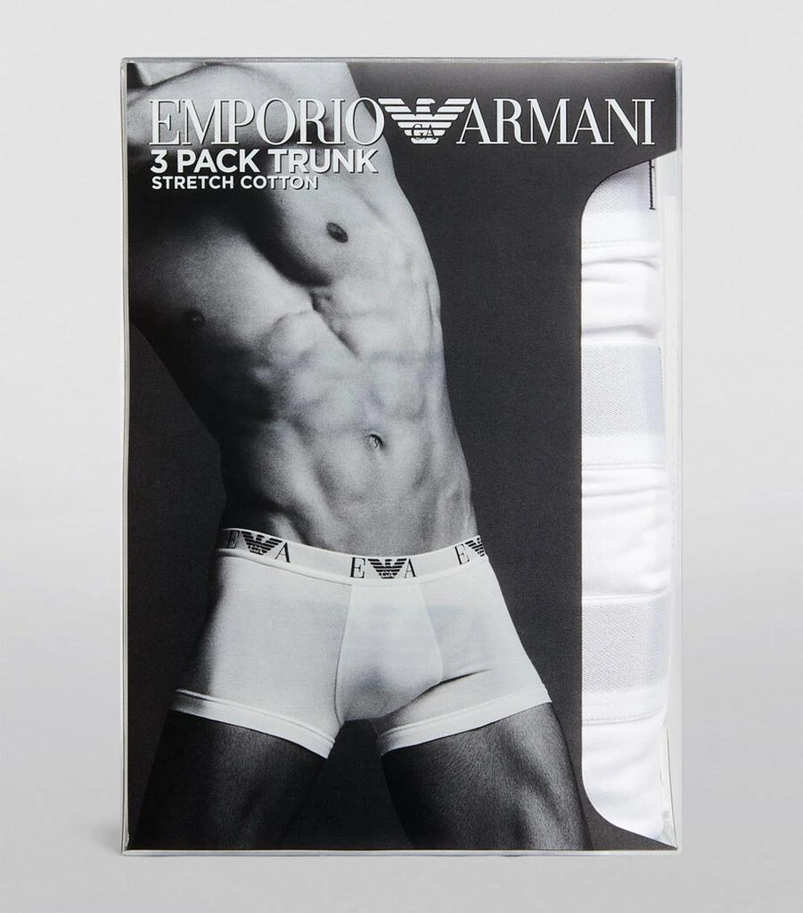 Emporio Armani Emporio Armani Stretch-Cotton Eagle Monogram Trunks (Pack of 3) 4