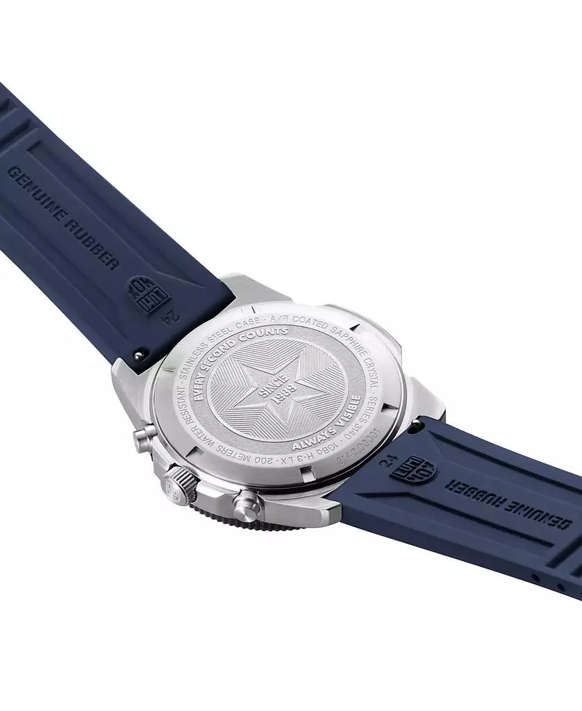 Luminox Men's Swiss Chronograph Pacific Diver Blue Rubber Strap Watch 44mm 5