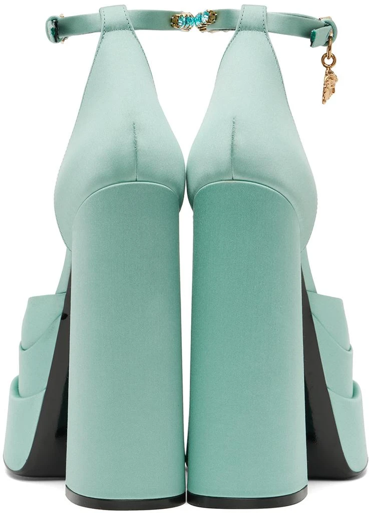 Versace Blue Medusa Aevitas Platform Heels 2