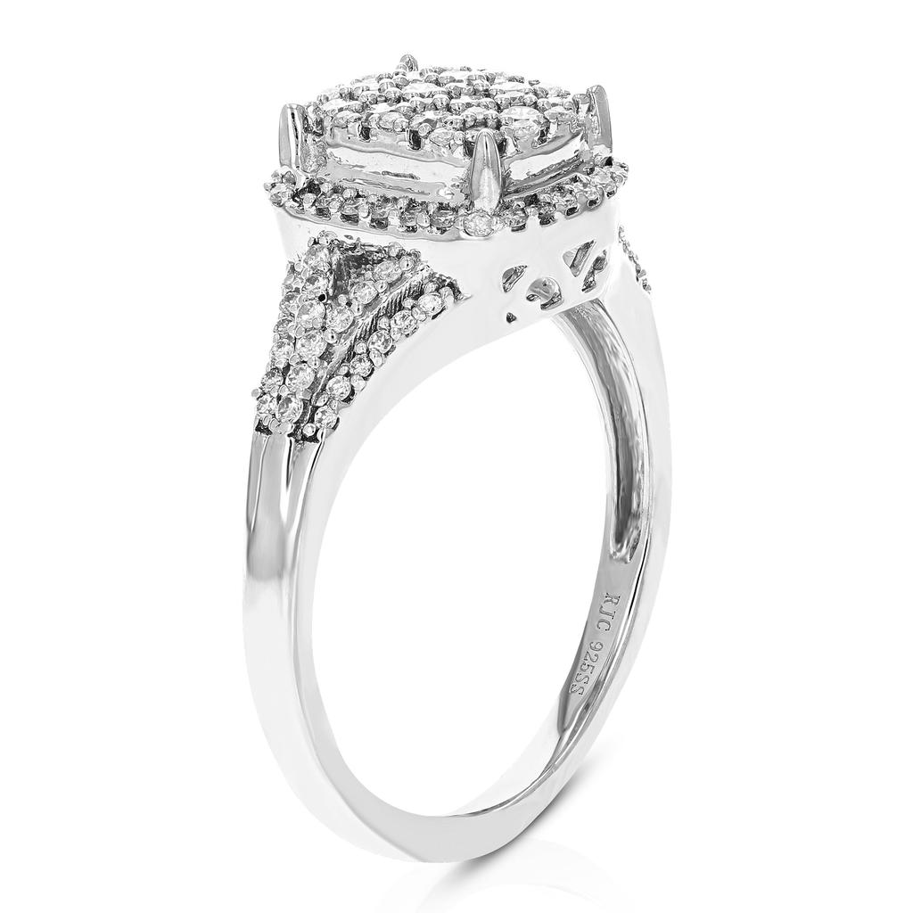 Vir Jewels 5/8 cttw Round Lab Grown Diamond Engagement Ring .925 Sterling Silver