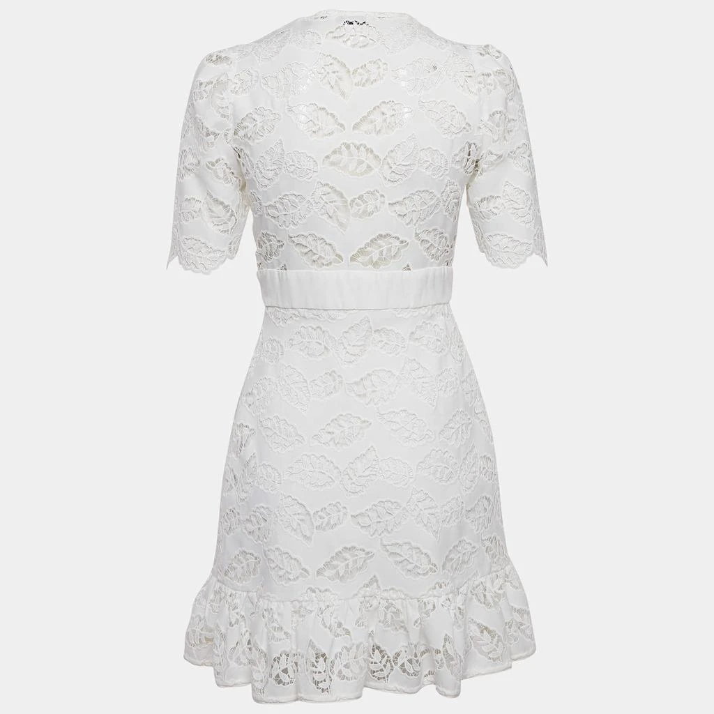 Sandro Sandro White Lace Belted Mini Dress S 2