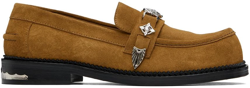 Toga Virilis SSENSE Exclusive Tan Suede Loafers 1